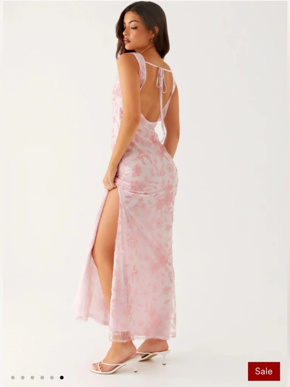 Peppermayo Pink Beaded Wedding Guest Dress - Picture 3 of 4